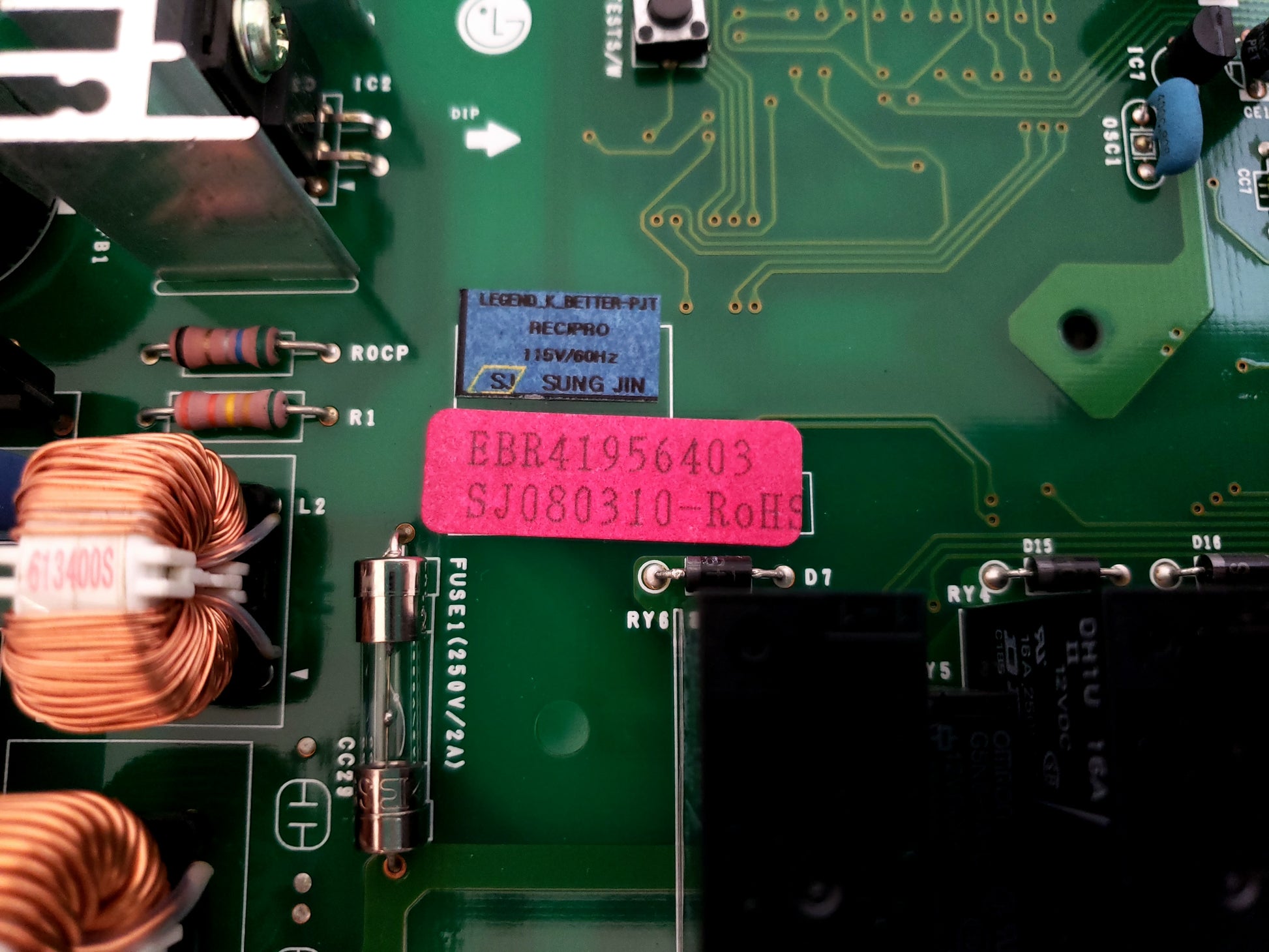 LG Refrigerator Control Board EBR41956403