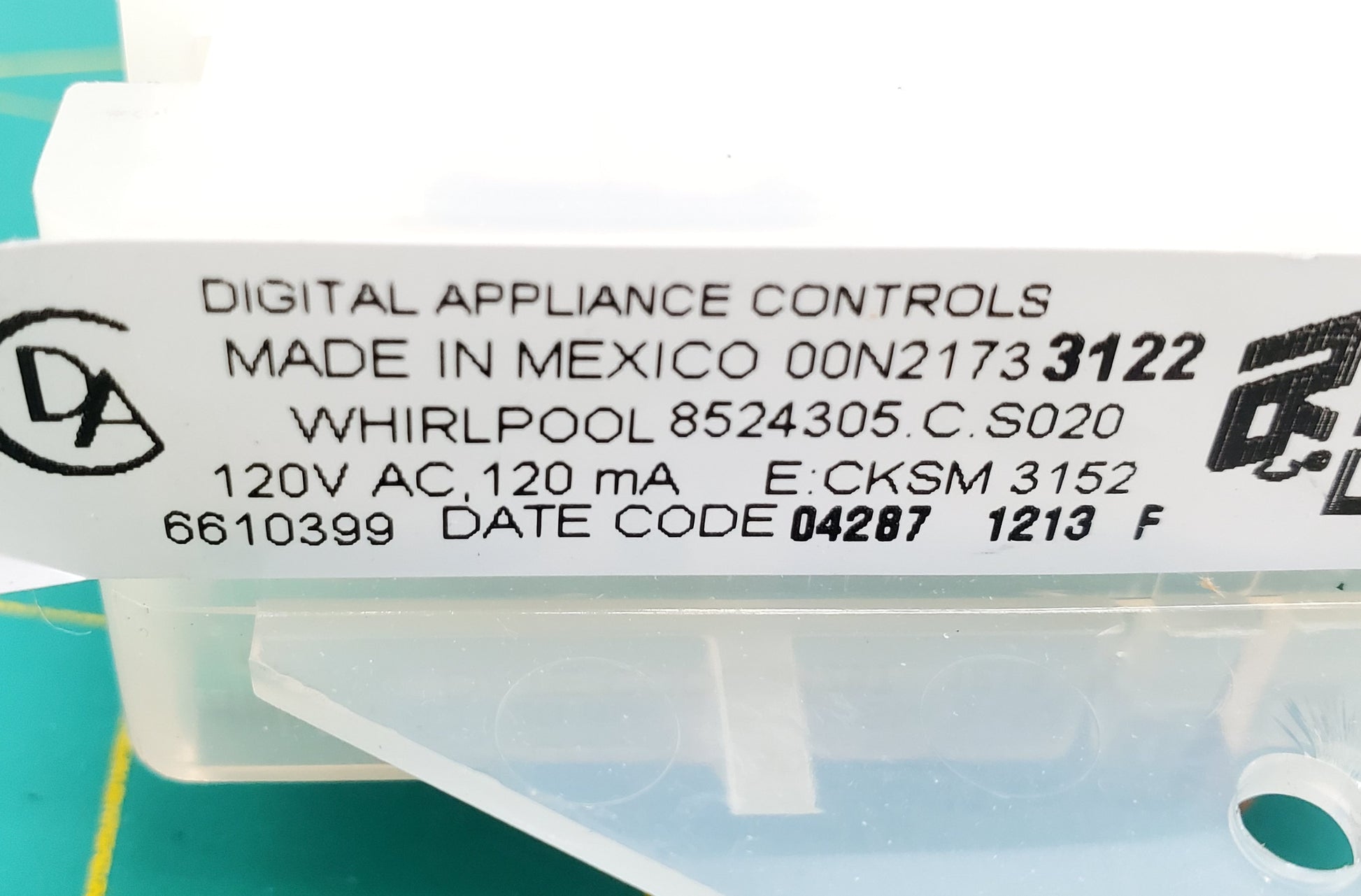 Whirlpool Range Control Board 8524305