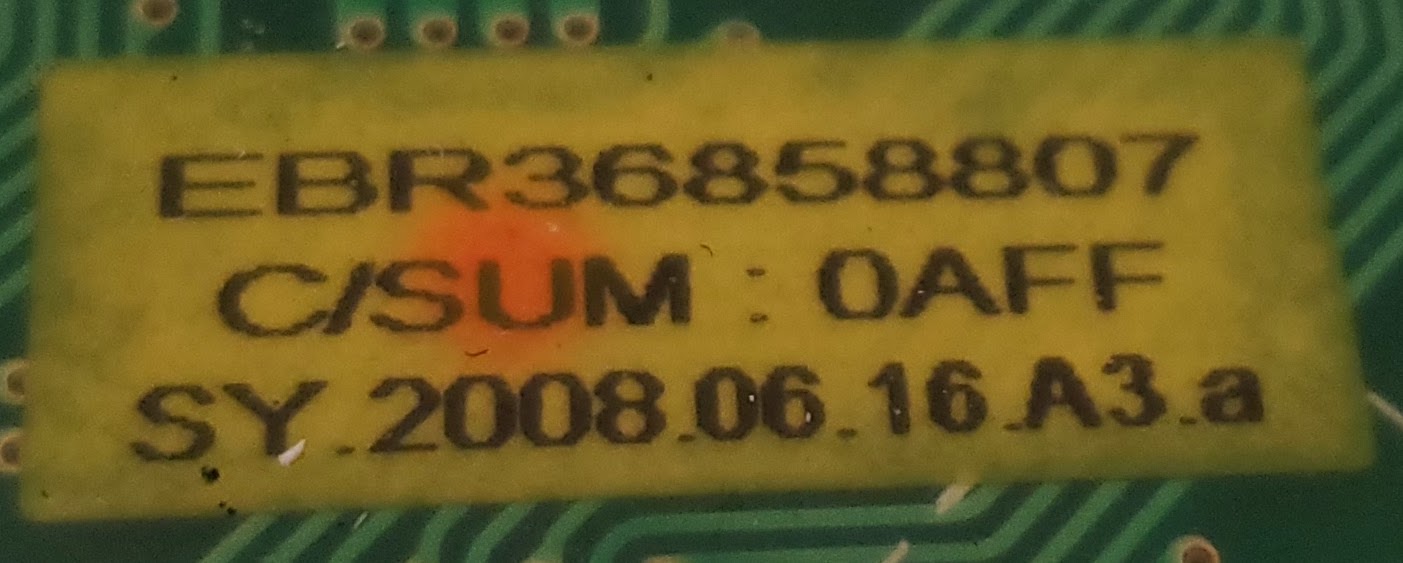 LG Dryer Control EBR36858807