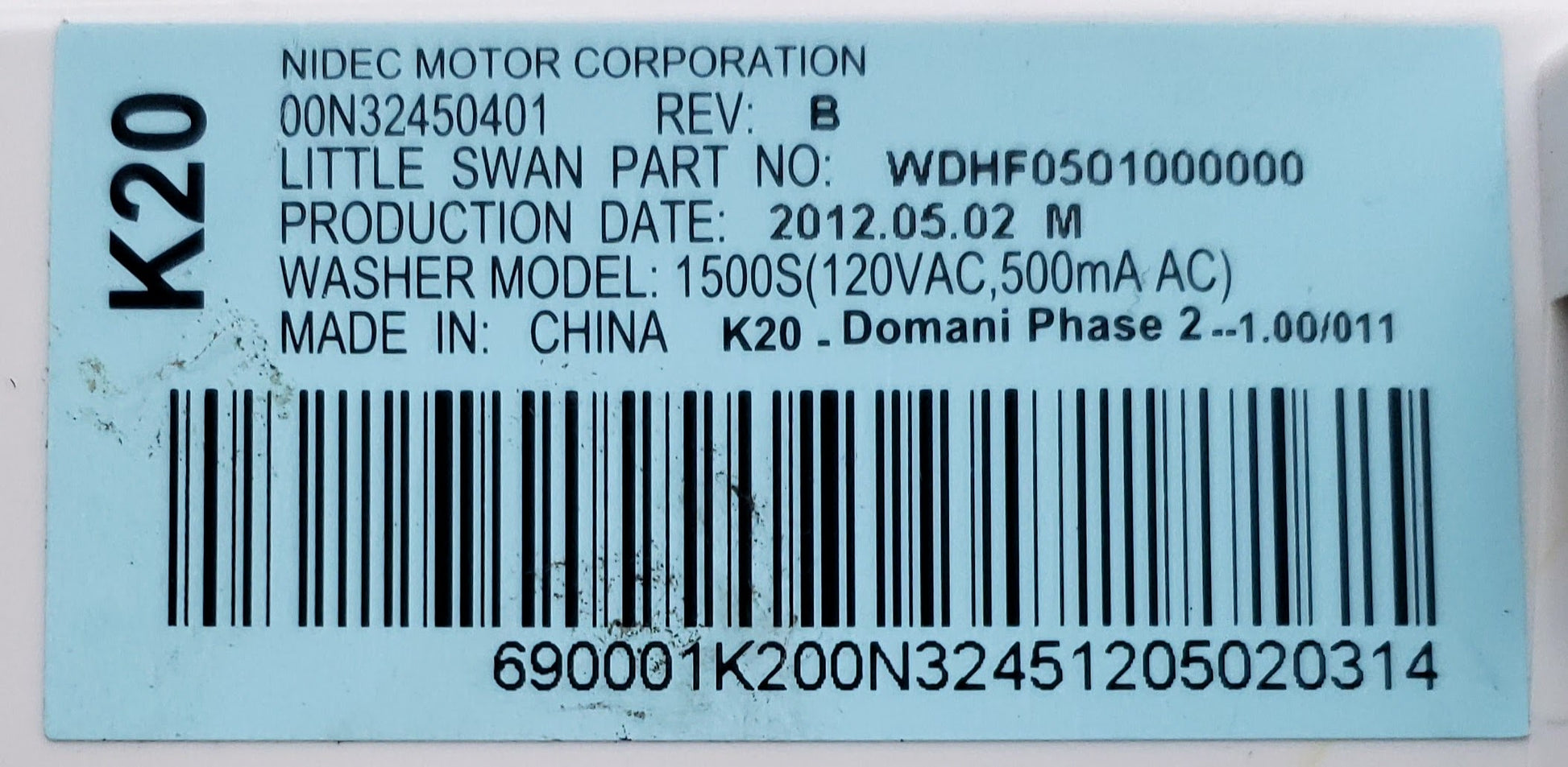 GE Washer Control