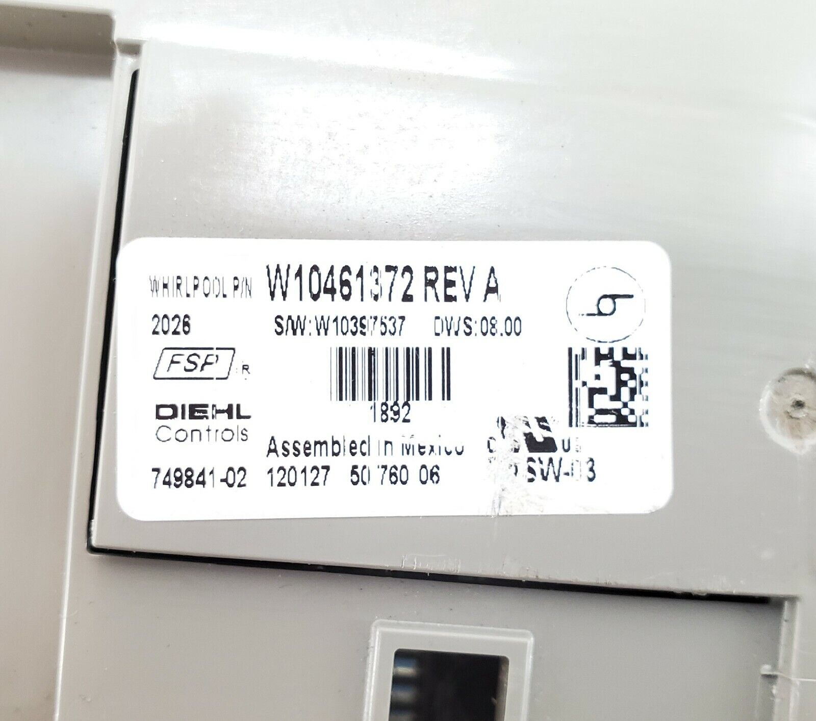 Genuine KitchenAid Dishwasher Control W10461372 Same Day Ship *Lifetime Warranty