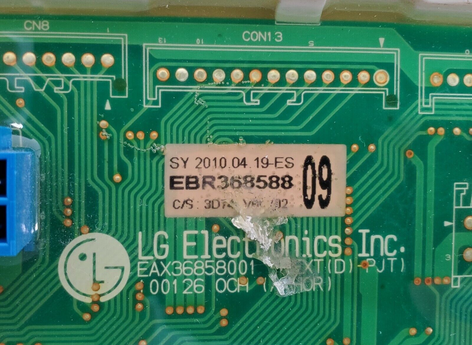 LG Dryer Control EBR36858809