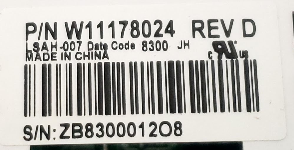 Whirlpool Dryer Control W11178024