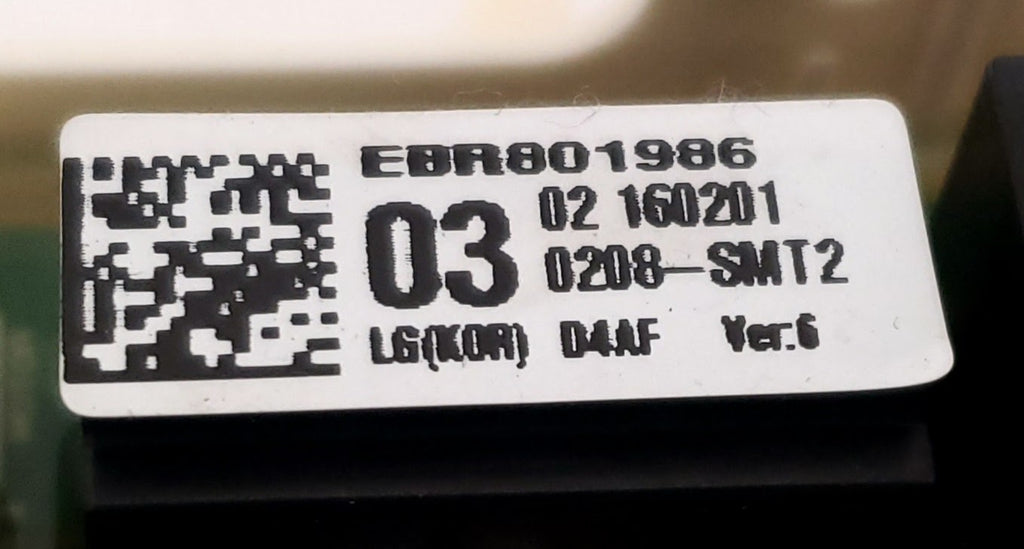 LG Dryer Control EBR80198603