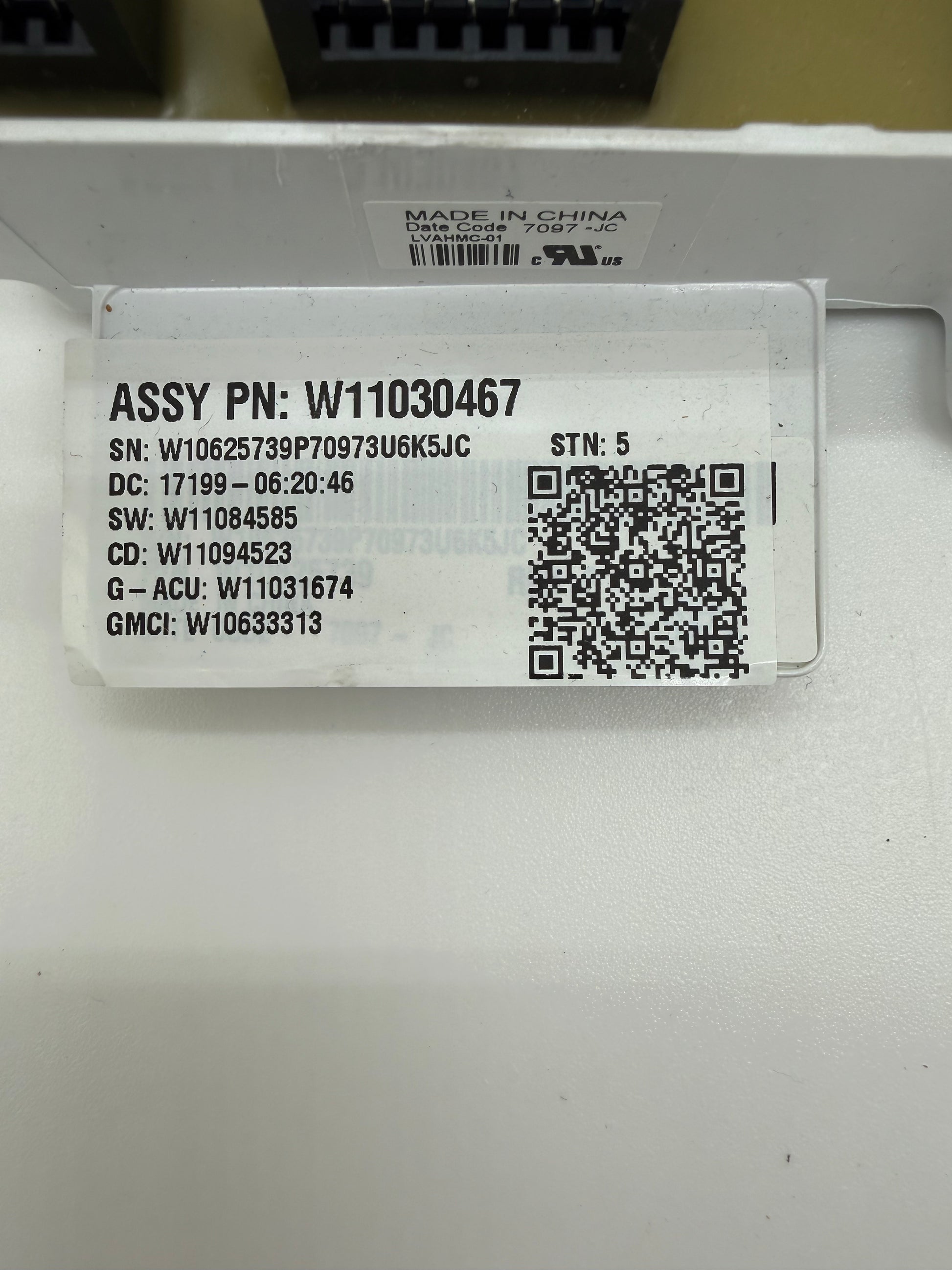 Whirlpool W11030467 Washer Control Board