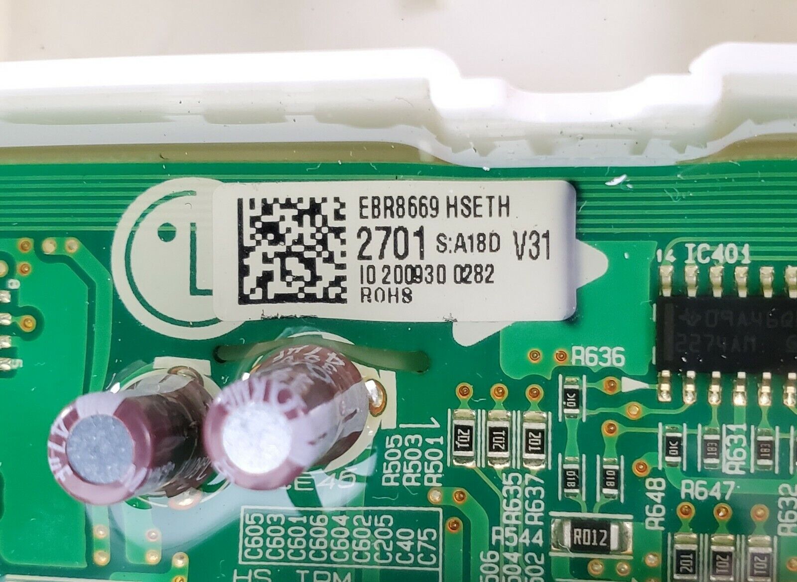 OEM LG Washer Control Board EBR86692701 Same Day Shipping & Lifetime Warranty