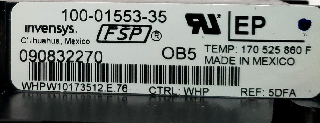 Whirlpool Range Control  W10173512