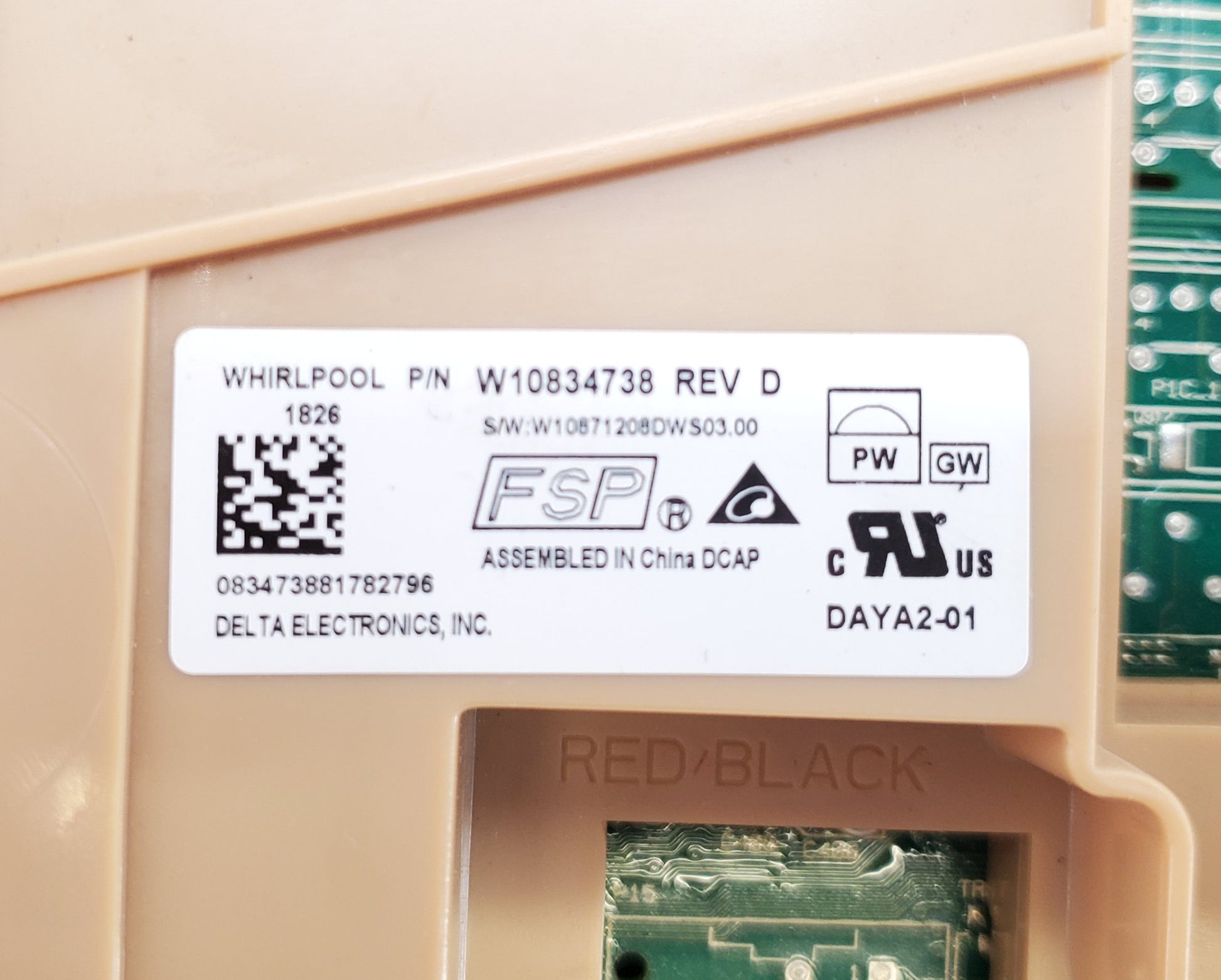 Genuine Whirlpool Dishwasher Control W10834738 Same Day Ship *Lifetime Warranty*