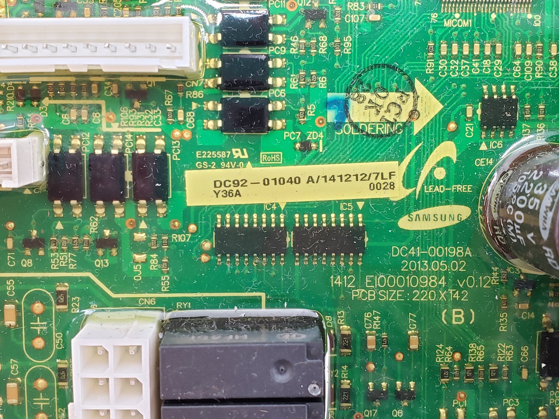 Samsung Washer Control Board DC92-01040A