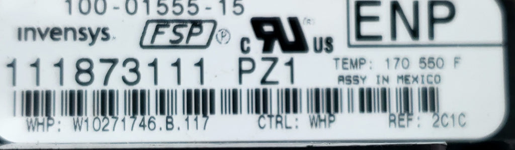 Whirlpool Range Control  W10271746