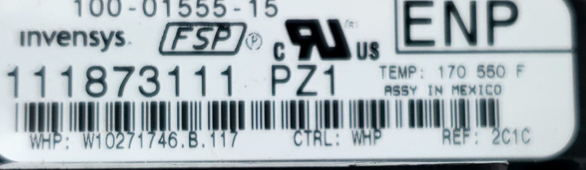 Whirlpool Range Control  W10271746