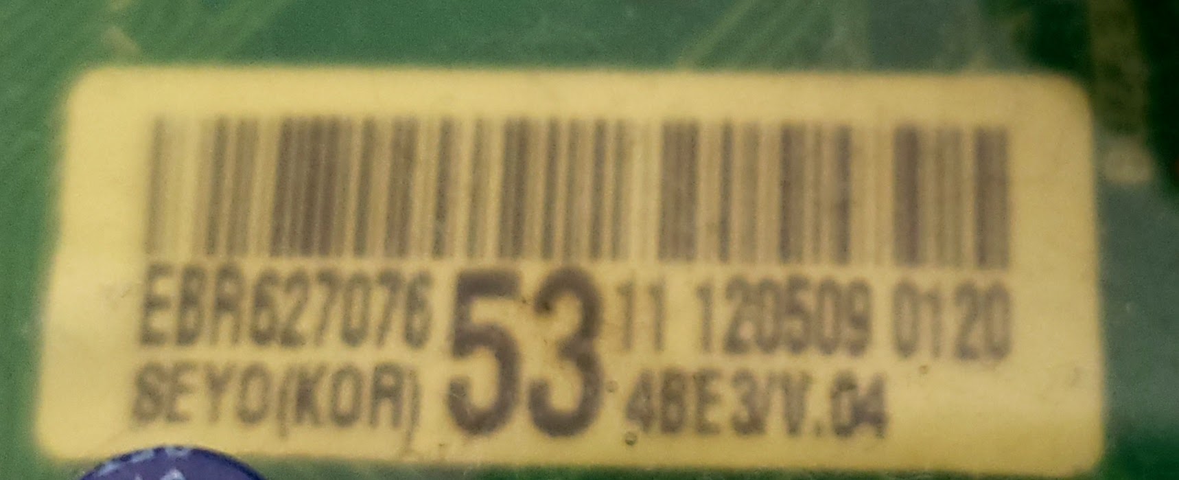 LG Dryer Control EBR62707653