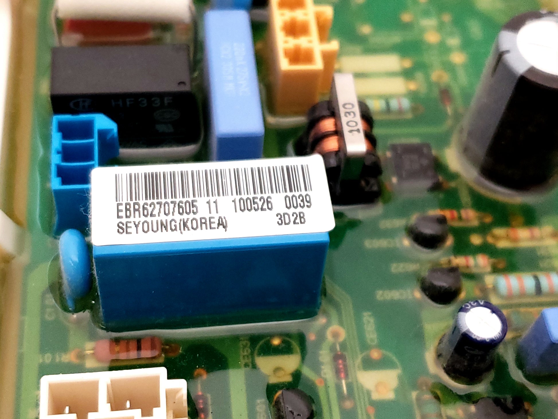 LG Dryer Control EBR62707605
