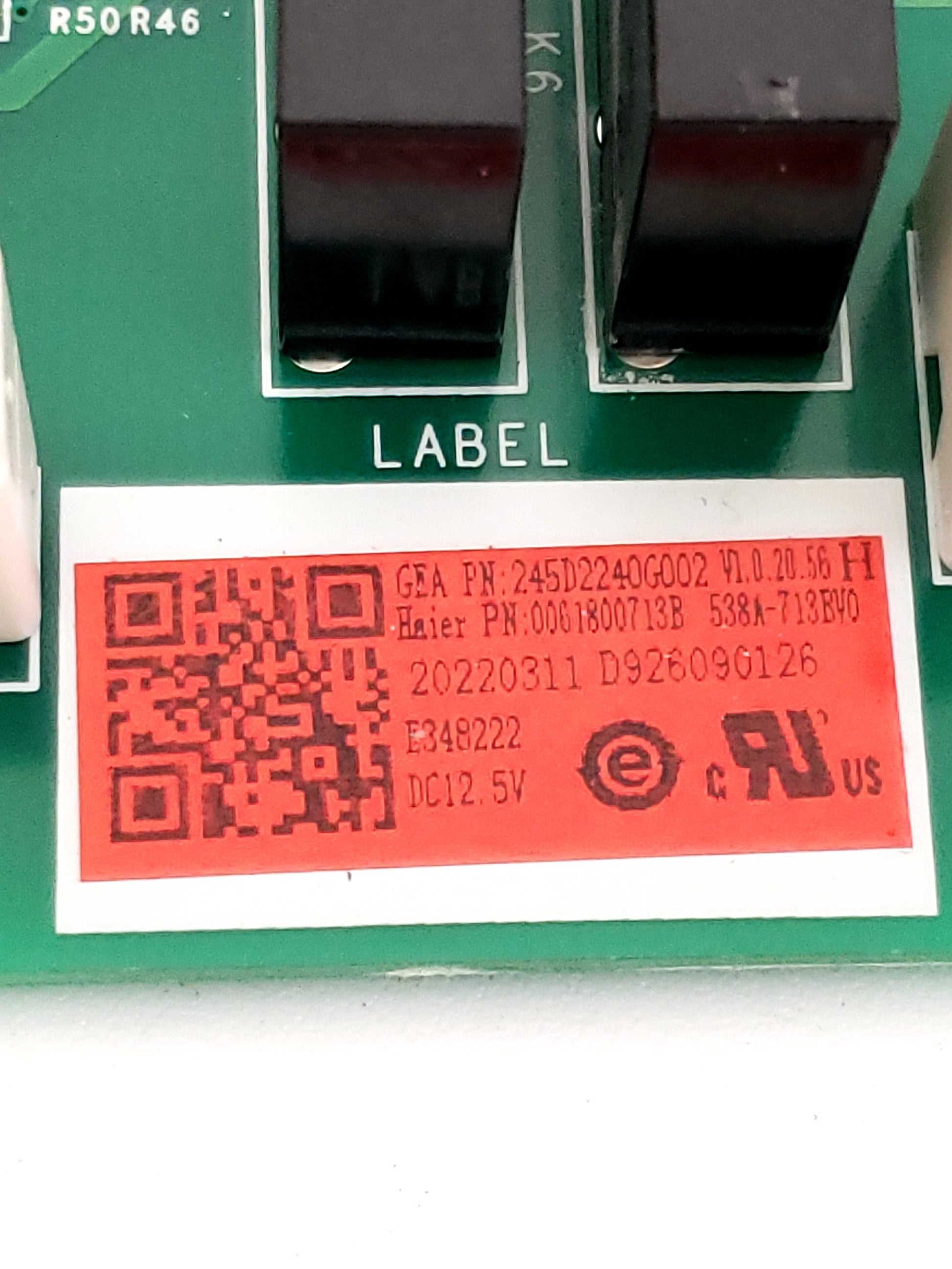 GE Refrigerator Control Board 245D2240G002