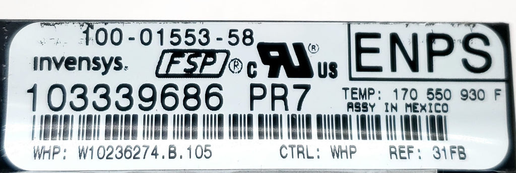 Whirlpool Range Control  W10236274