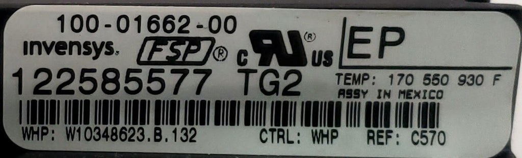Whirlpool Range Control  W10348623