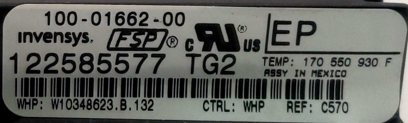 Whirlpool Range Control  W10348623