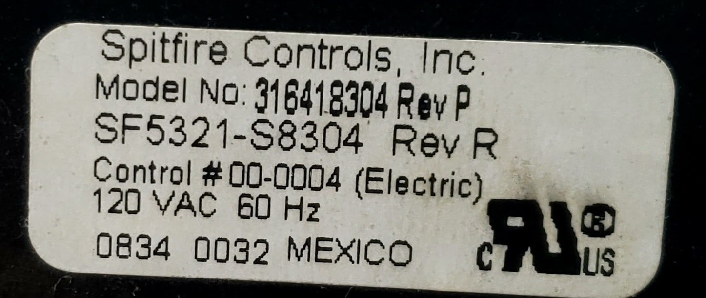 Frigidaire Range Control  316418304