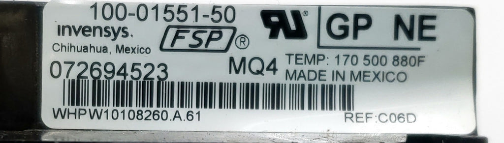 Whirlpool Range Control  W10108260