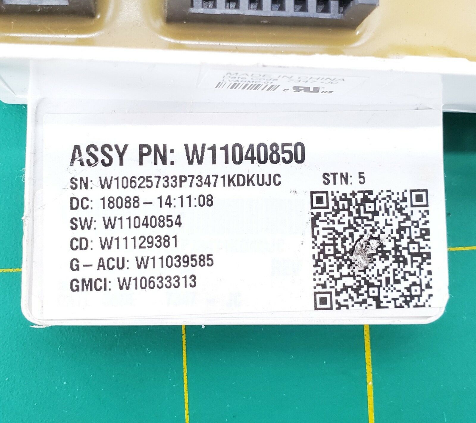 Whirlpool Washer Control  W11040850