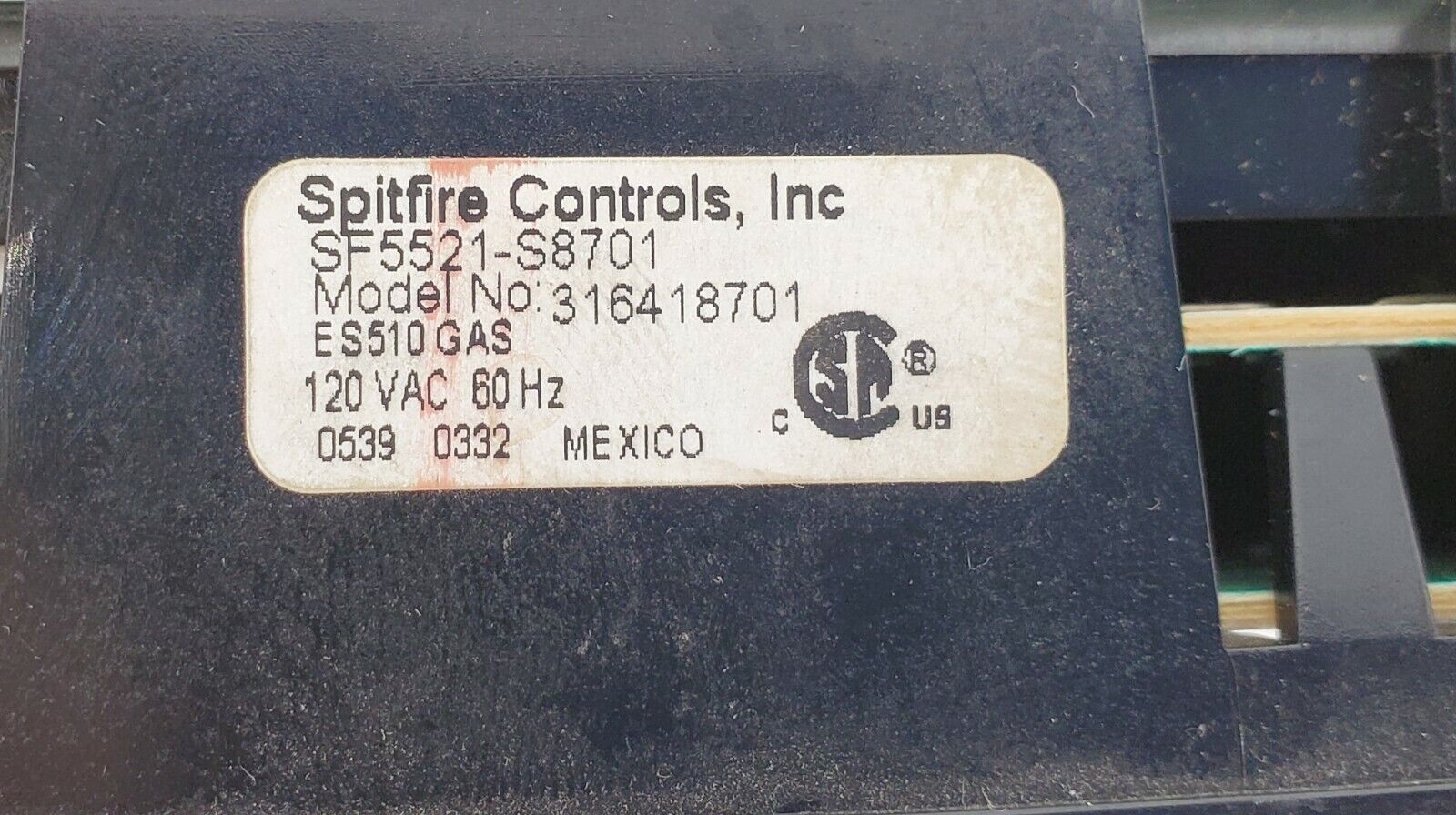 Frigidaire Range Control  316418701