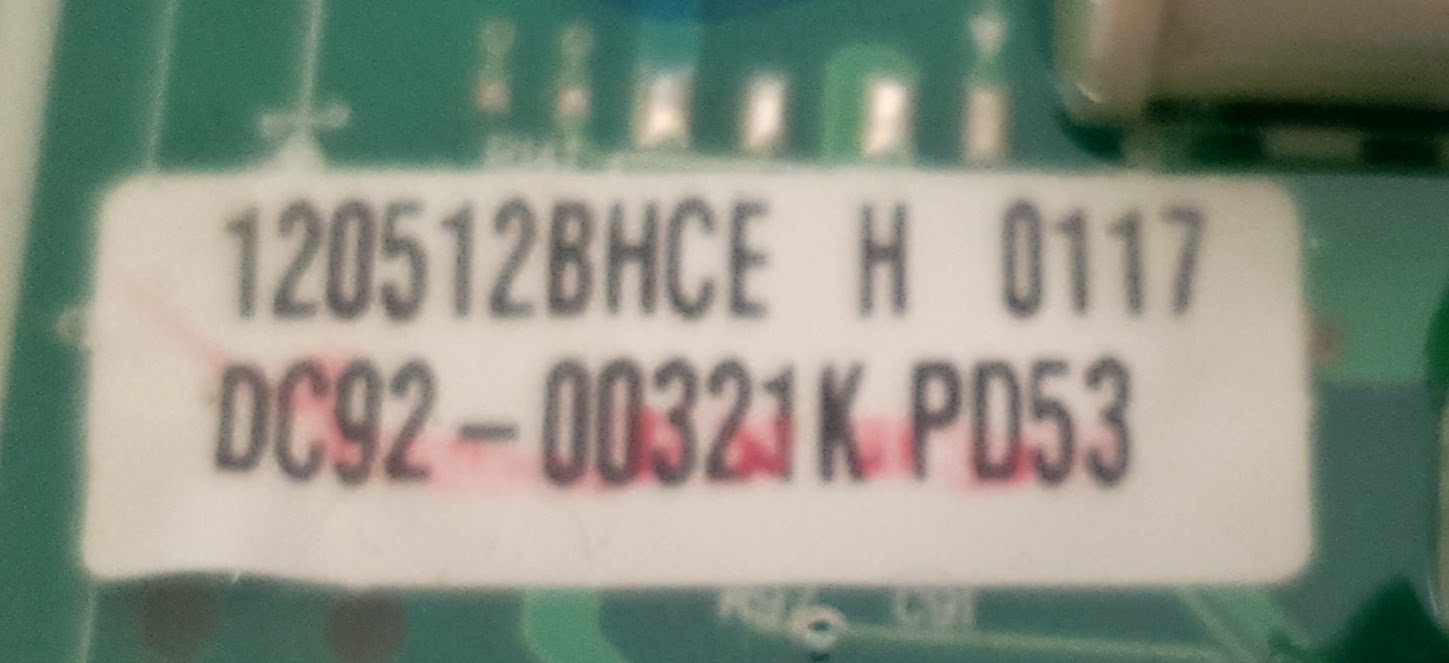 Samsung Washer Control DC92-00321K