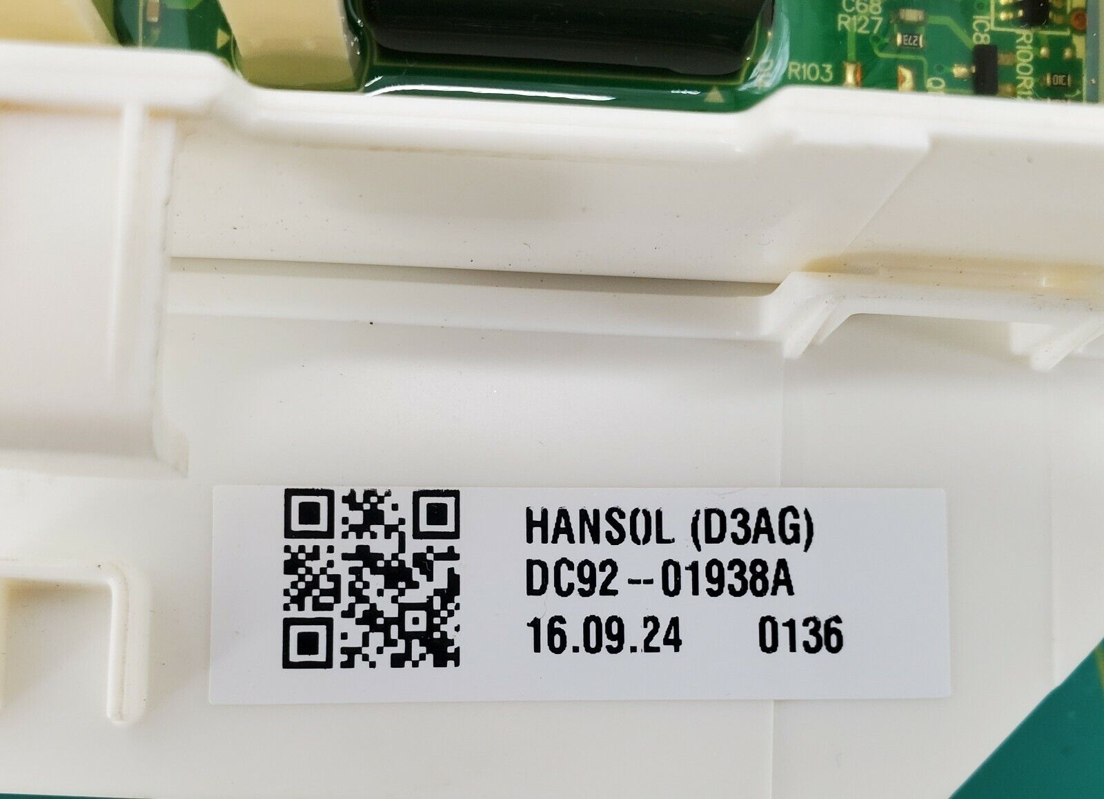 Samsung Washer Control DC92-01938A