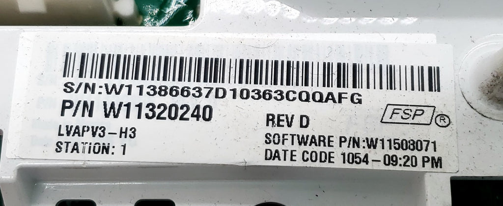 Whirlpool Washer Control  W11320240