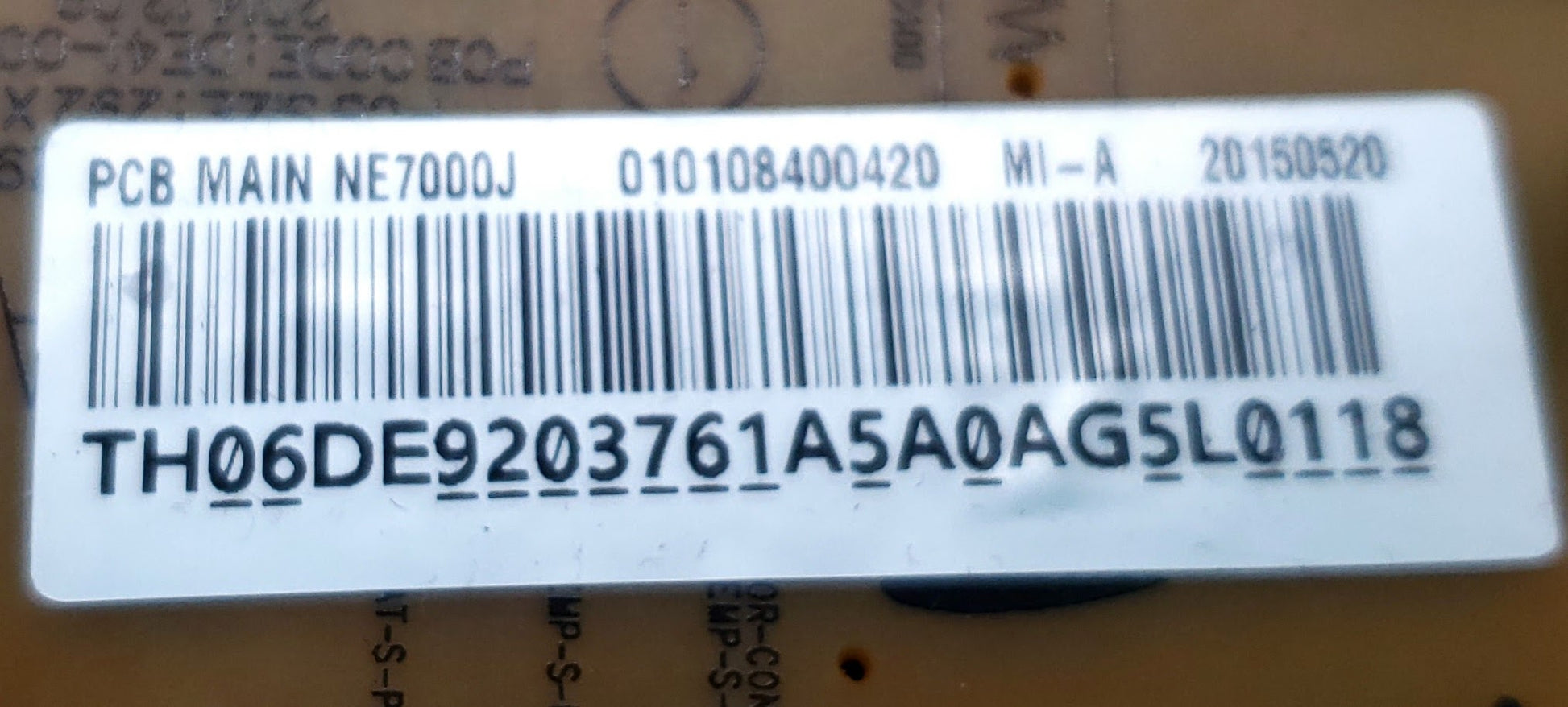 Samsung Range Control  DE92-03761A