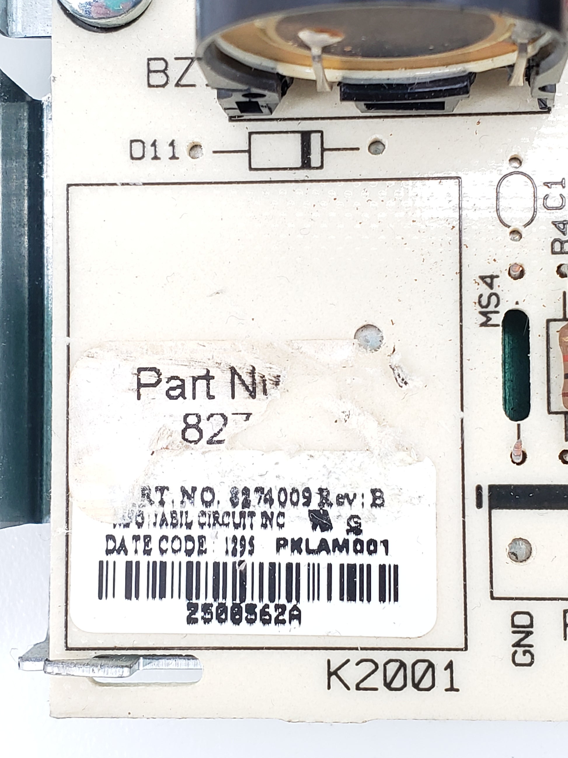 Whirlpool Range Control 8274009