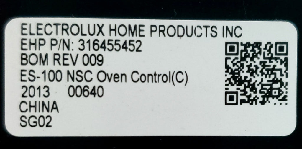 Frigidaire Range Control 316455452