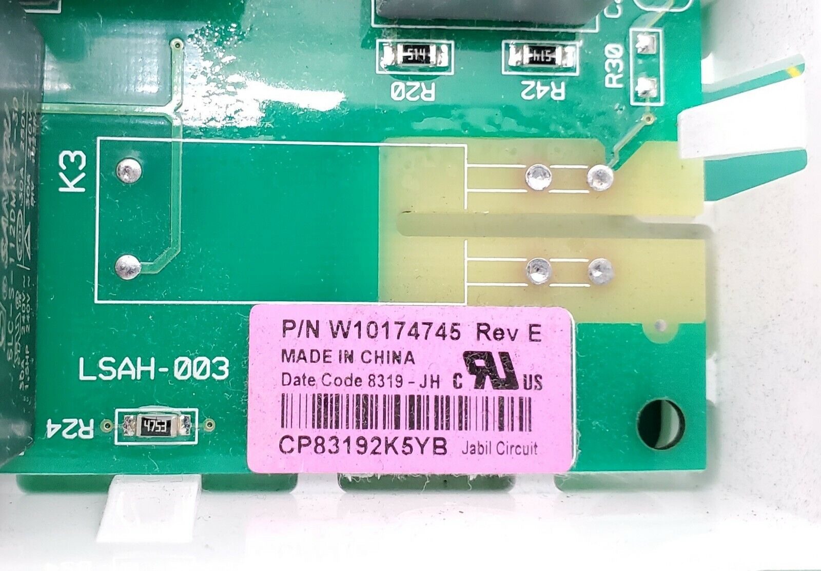Whirlpool Dryer Control Board W10174745