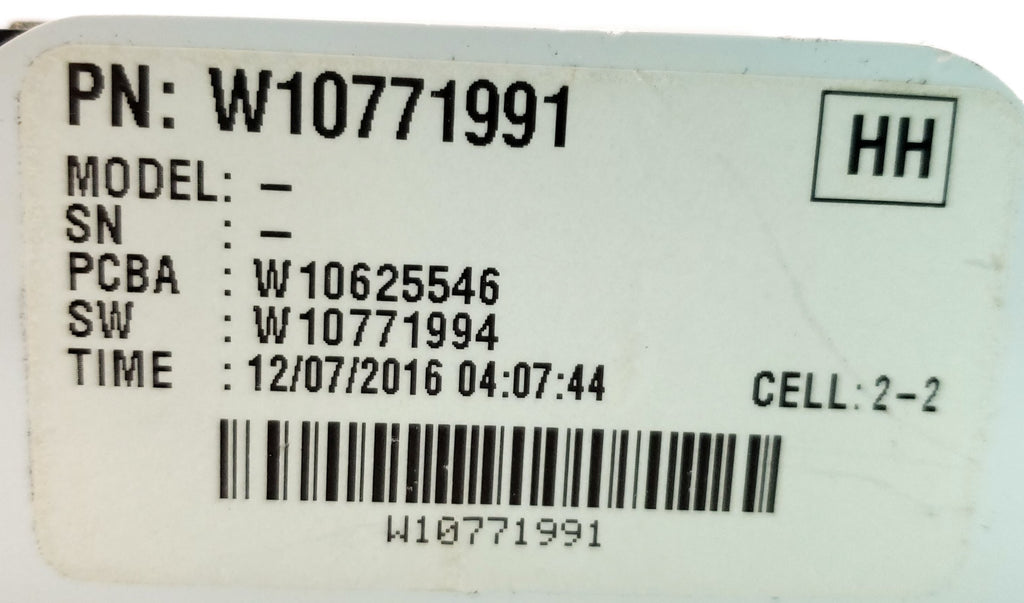 Whirlpool Dryer Control W10771991