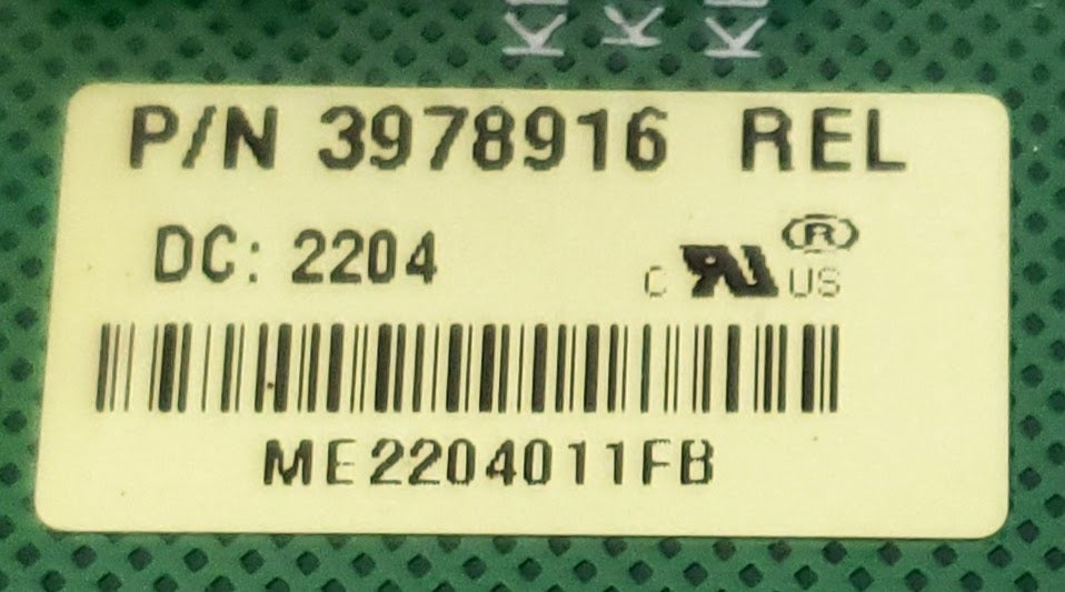 Whirlpool Dryer Control 3978916