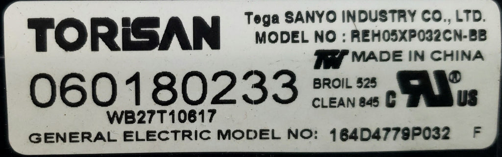 GE Range Control  WB27T10617