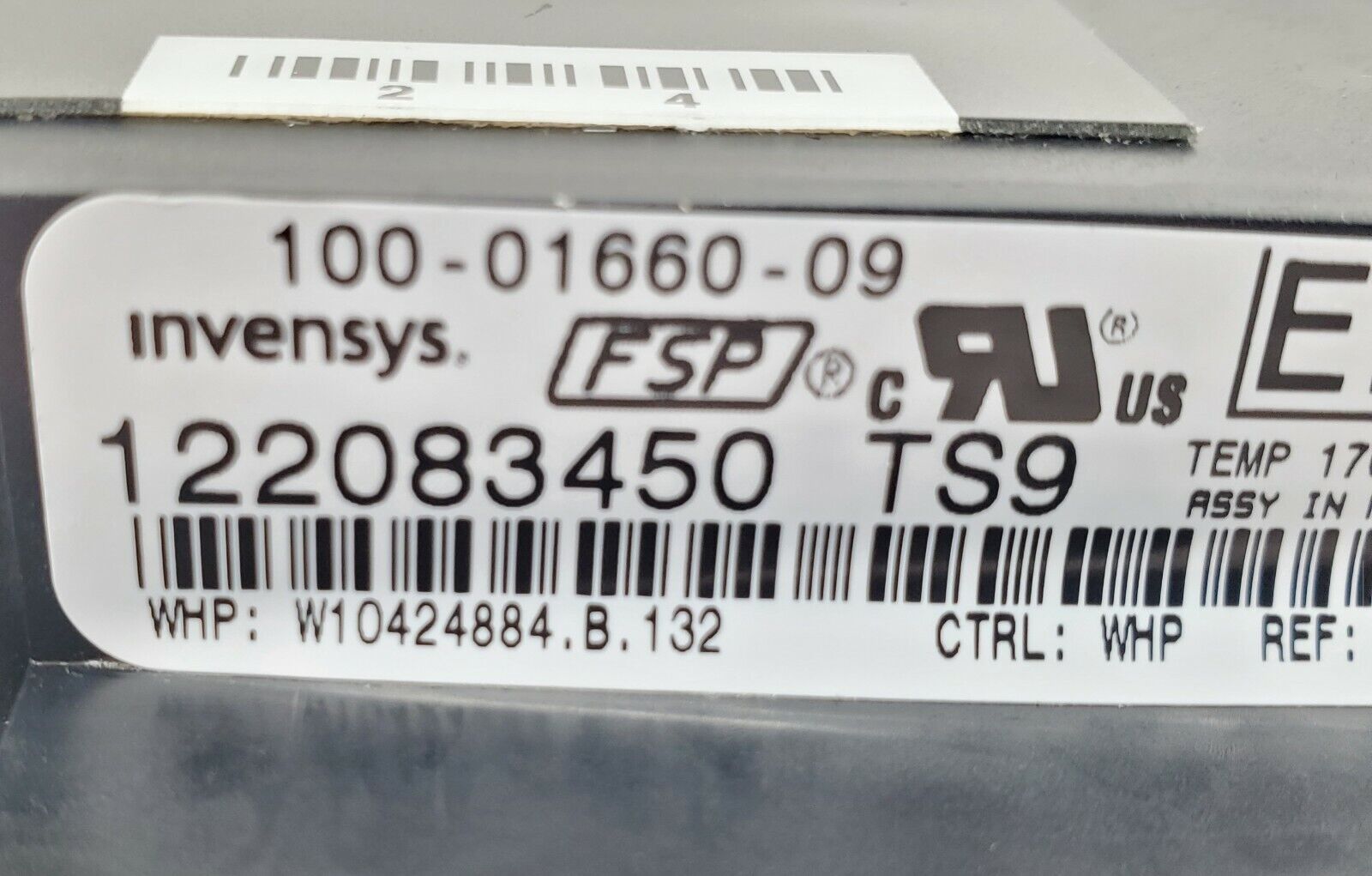 Whirlpool Range Control W10424884