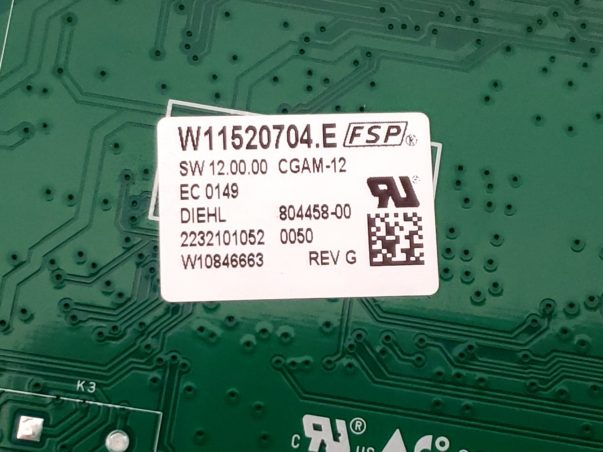 Whirlpool Range Control Board W11520704