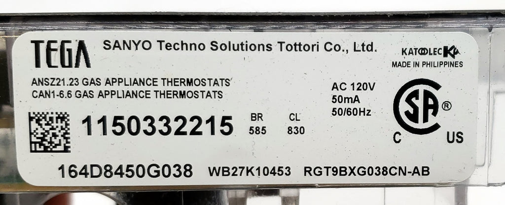 GE Range Control  WB27K10453