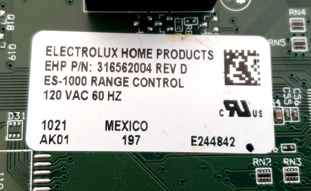 Frigidaire Range Control 316562004