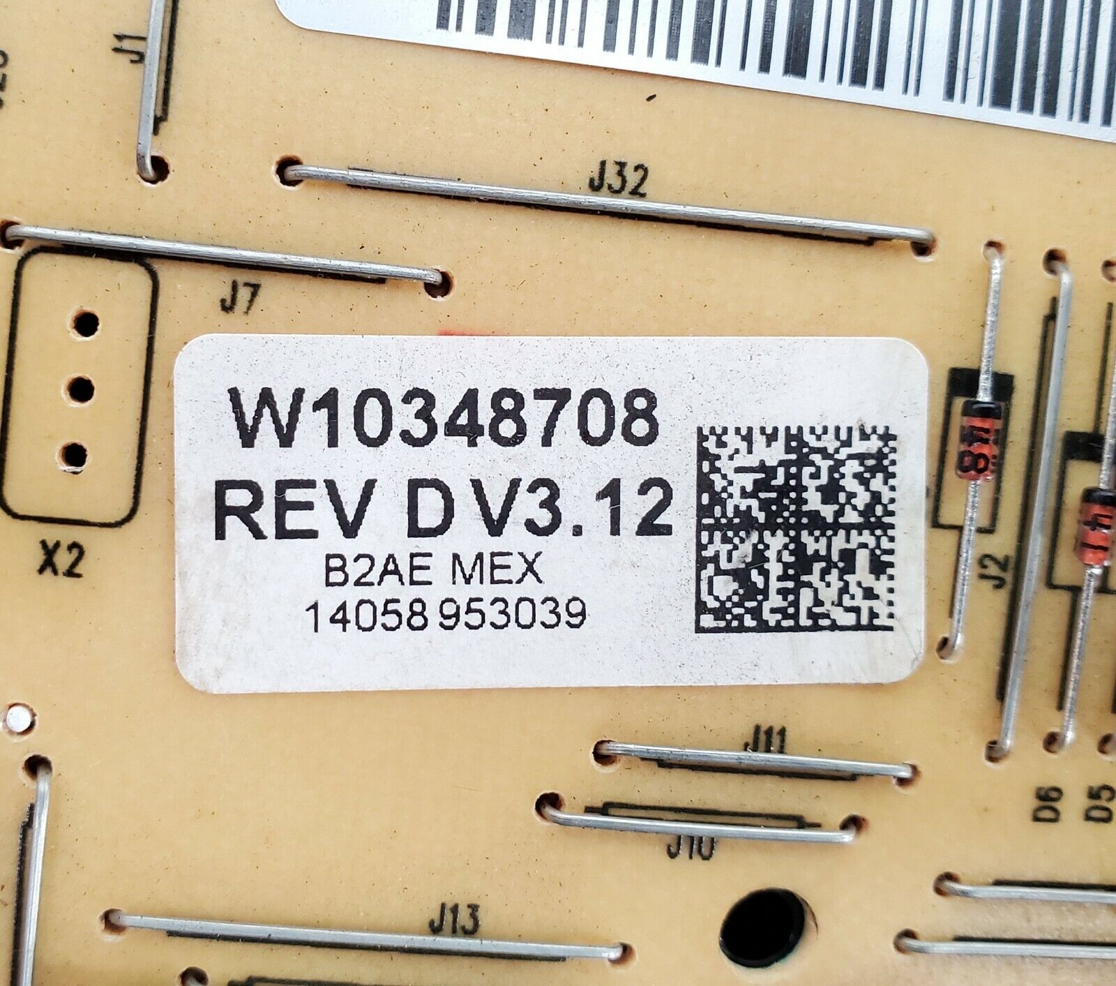 Whirlpool Range Control Board W10348708