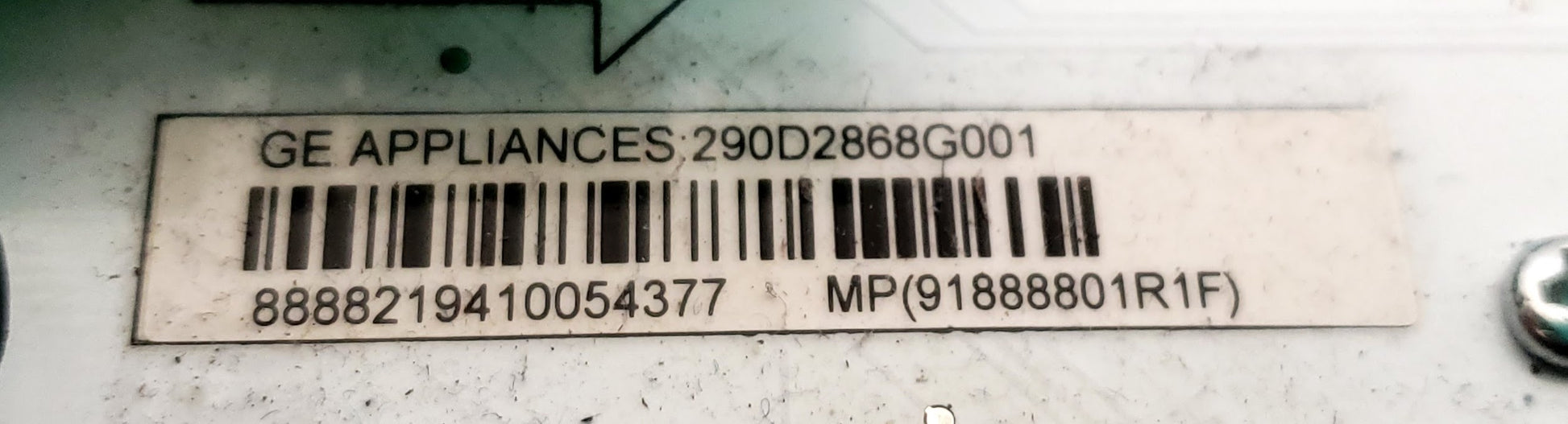 GE Washer Control 290D2868G001