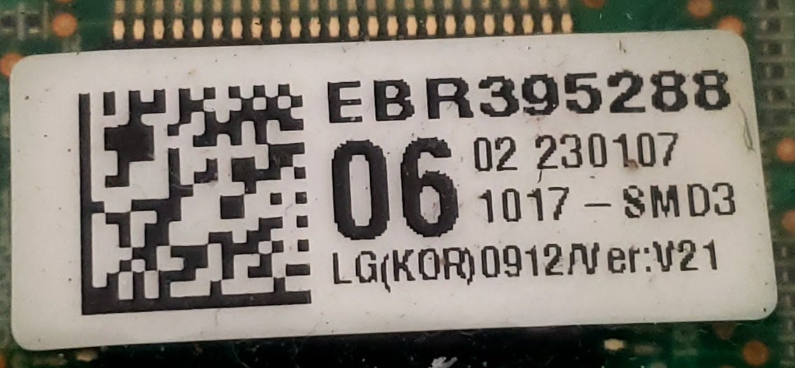 LG Dryer Control EBR39528806