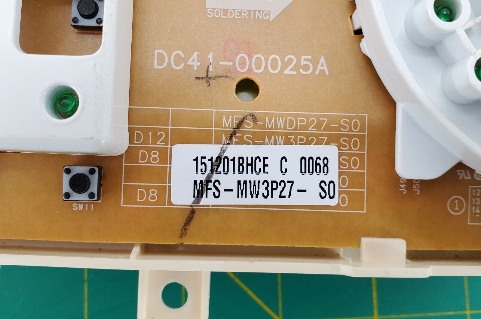 Samsung Washer Control MFS-MW3P27-01