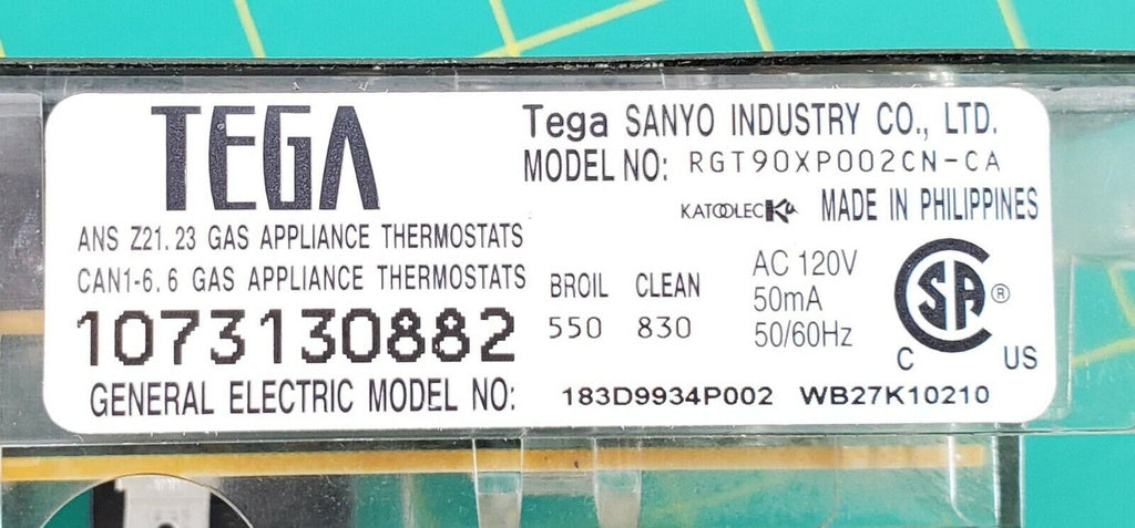 GE Range Control WB27K10210