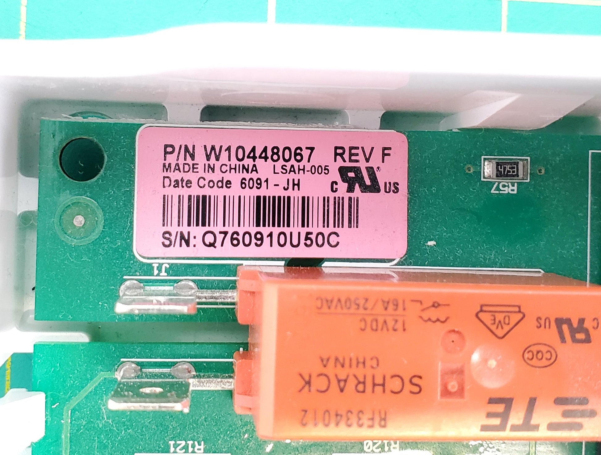 Whirlpool Dryer Control Board  W10448067