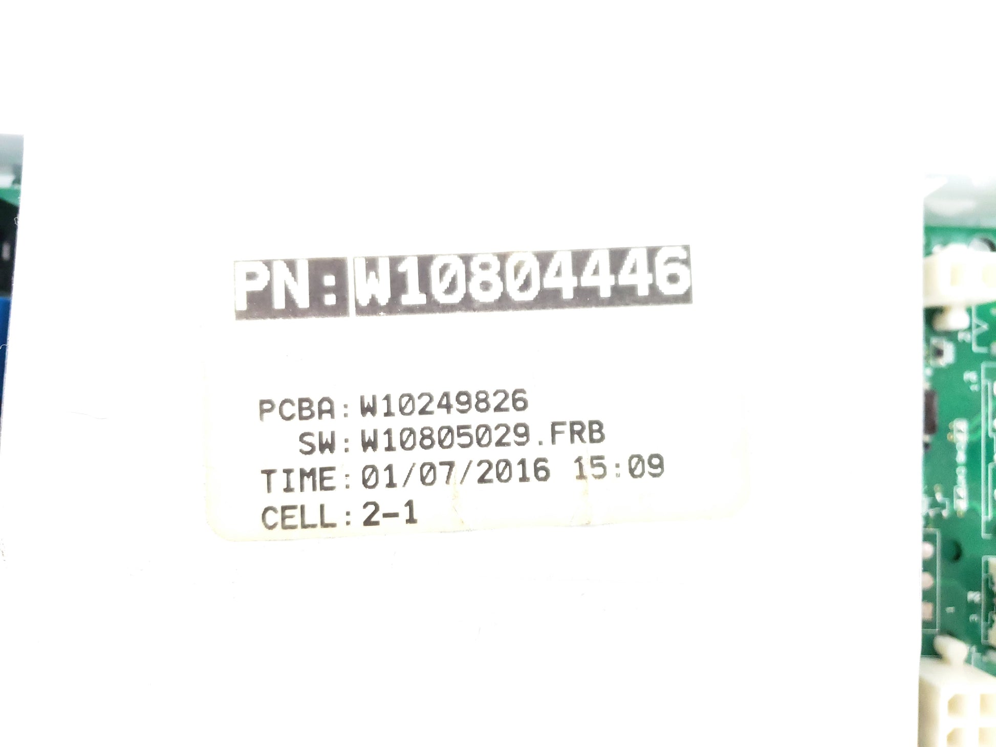 Whirlpool Dryer Control Board W10804446