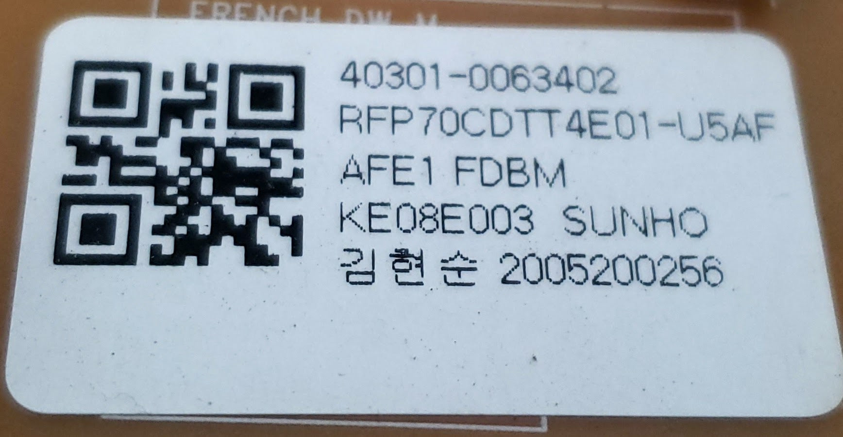 Kenmore Refrigerator Control 40301-0063402