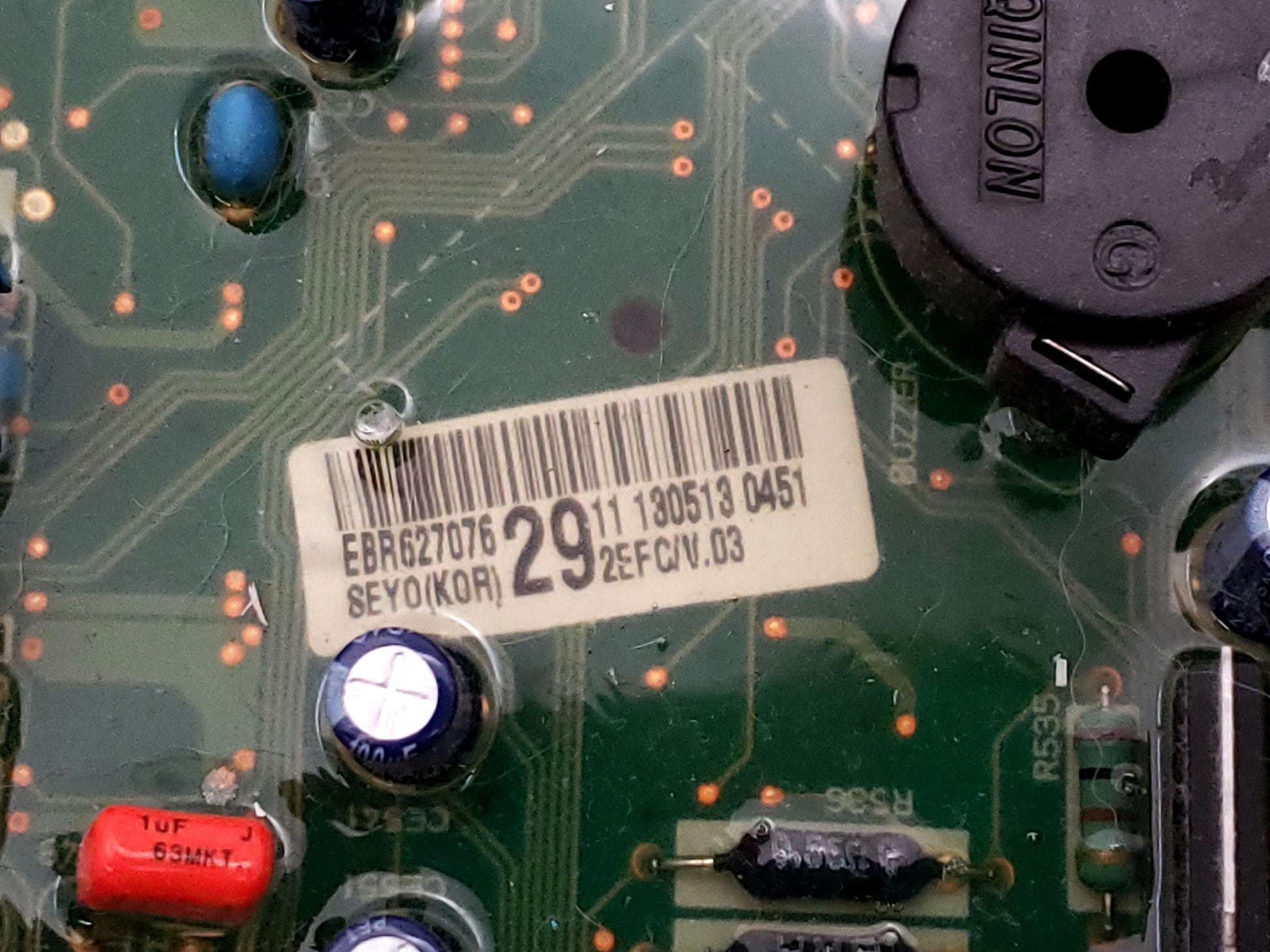 LG Dryer Control EBR62707629