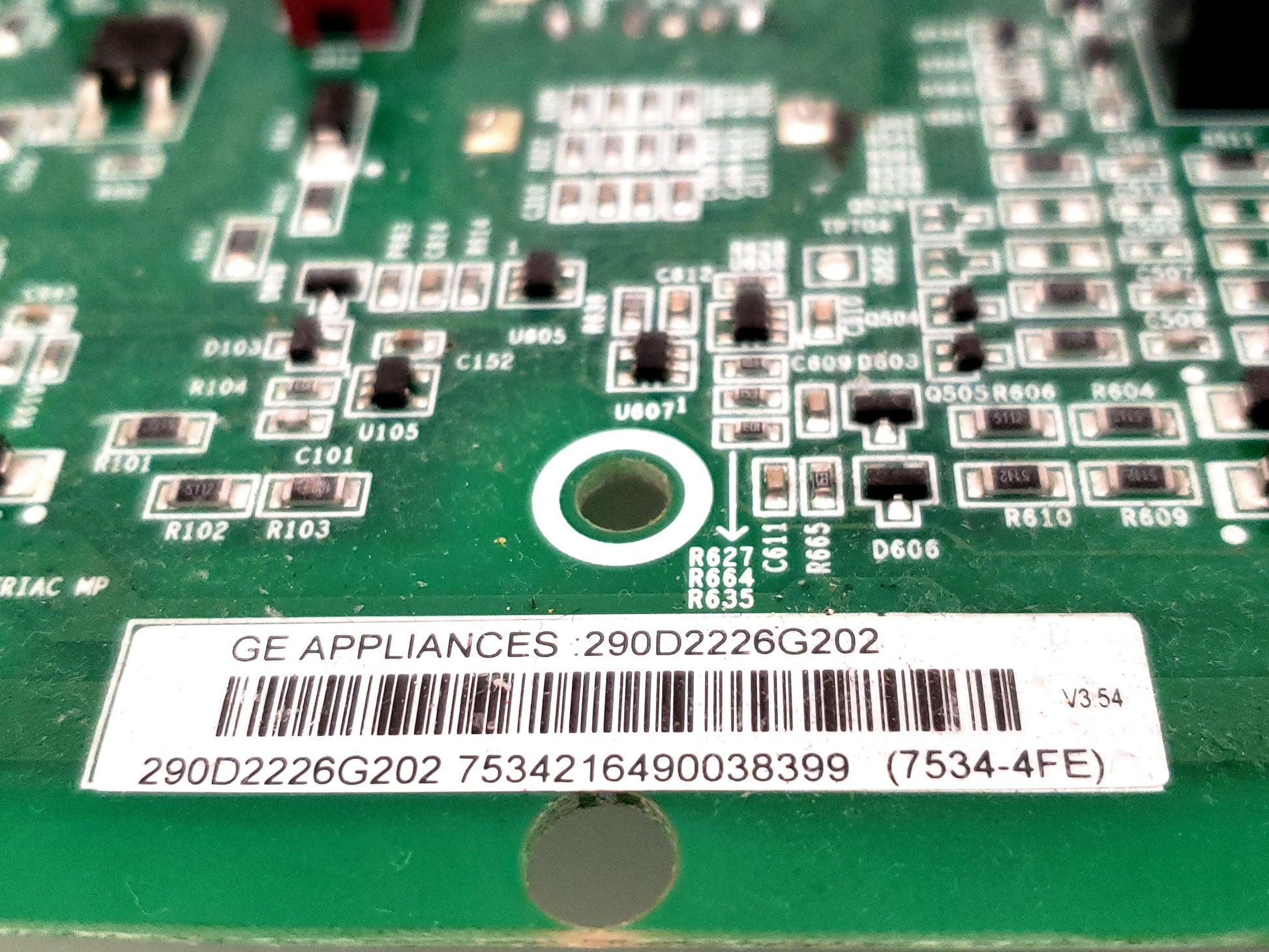GE Washer Control 290D2226G202