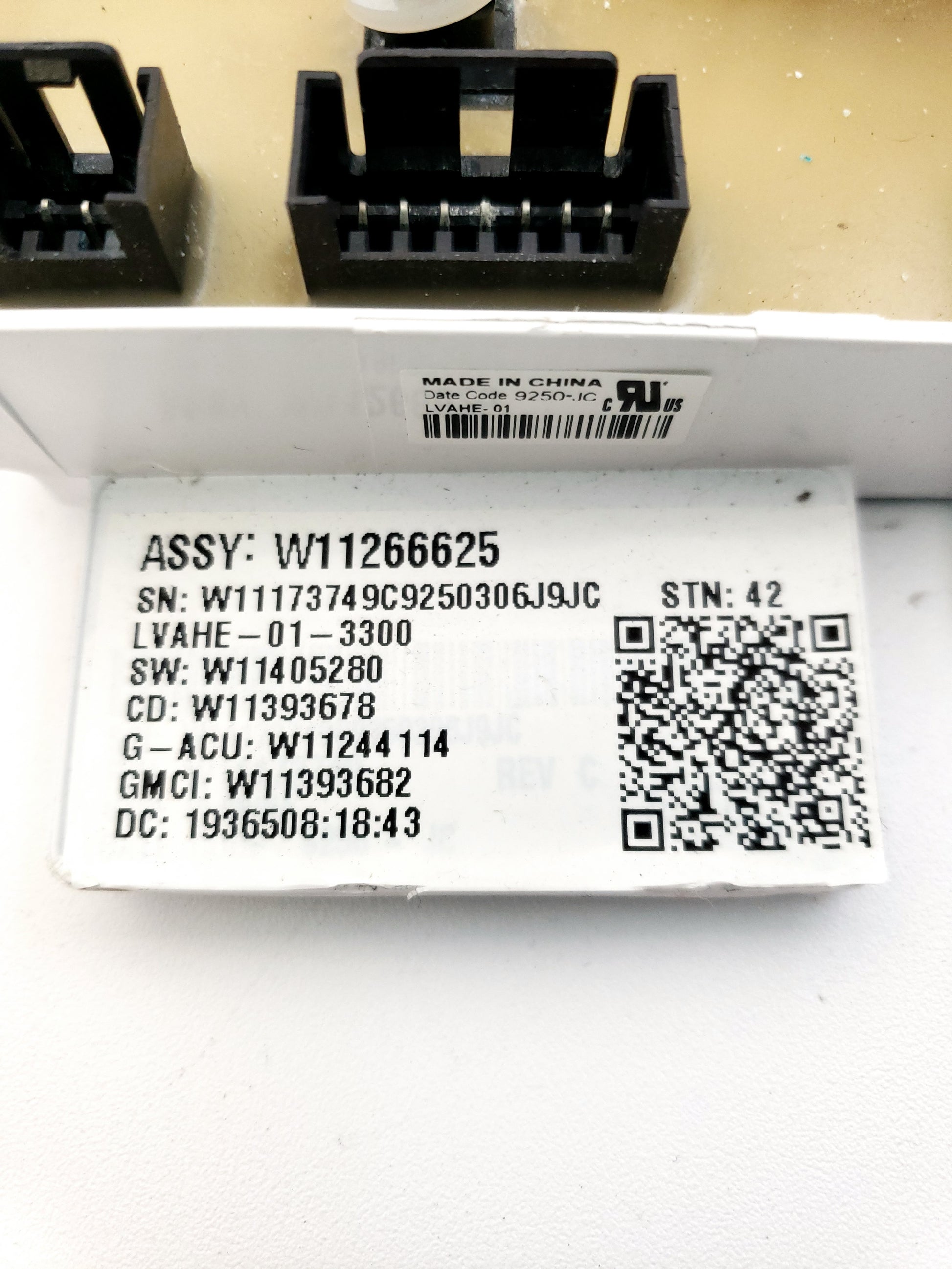 Maytag Washer Control Board W11266625